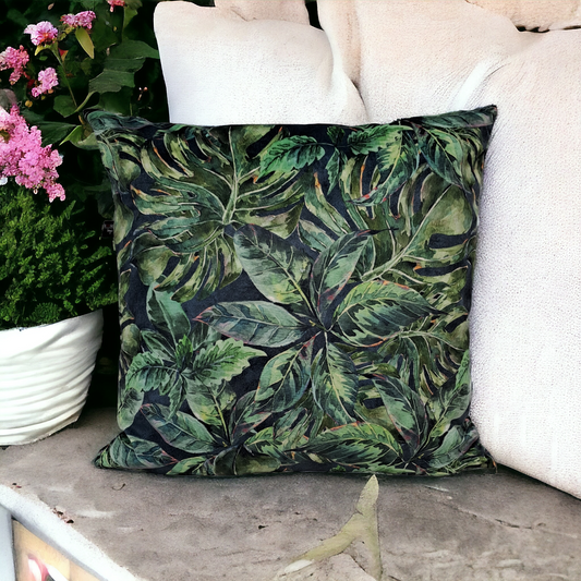 Scatter Cushion Green Leaves