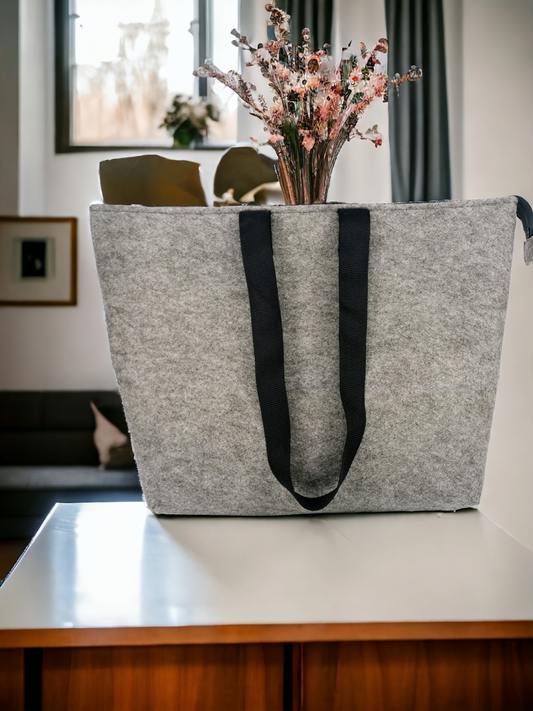 Large Shopper Recycled Light Grey